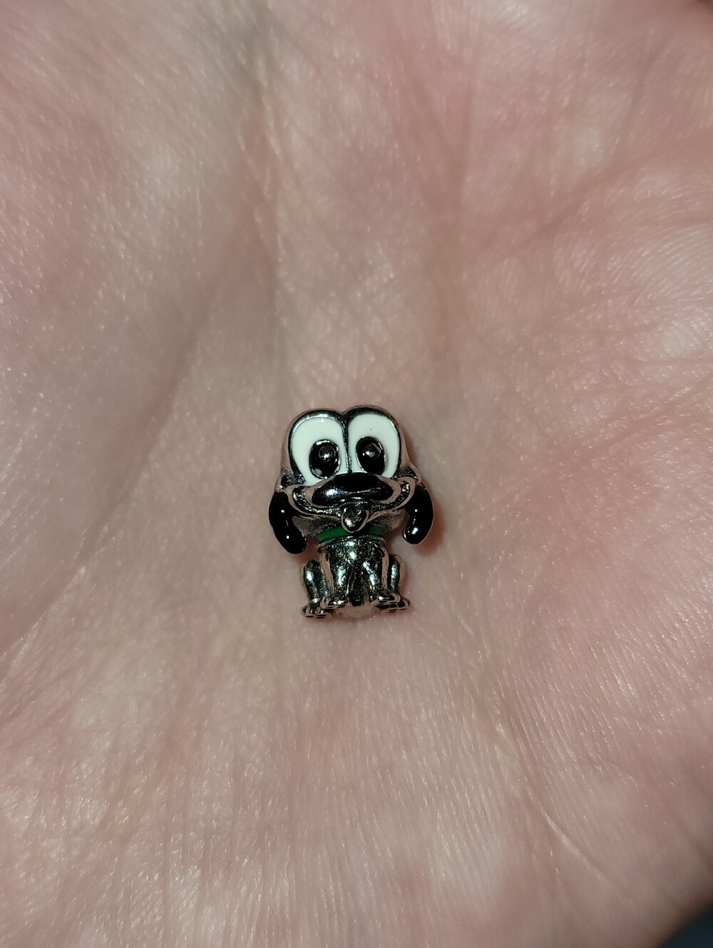 Disney Pluto Sterling Sliver and Enamel Bead Charm